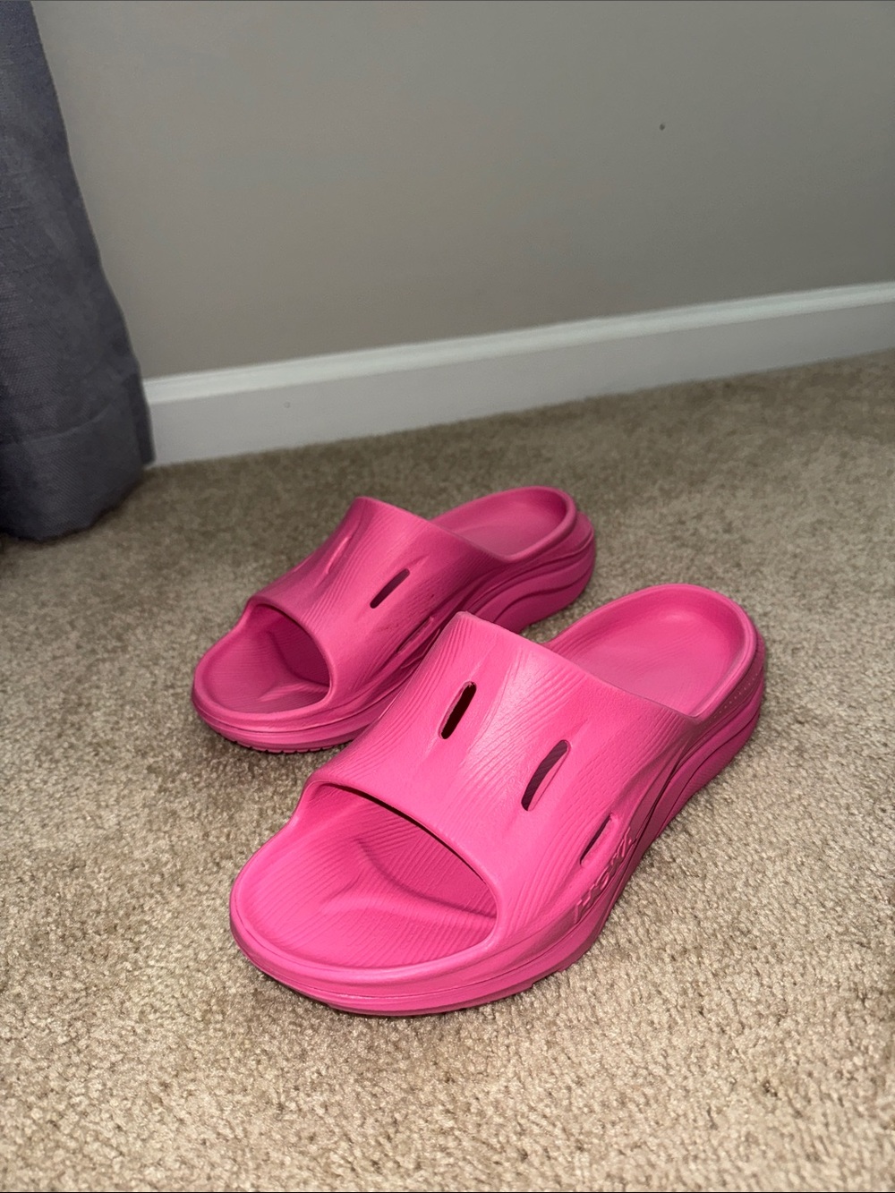 Hoka Pink Foam Recovery Slide Sandals